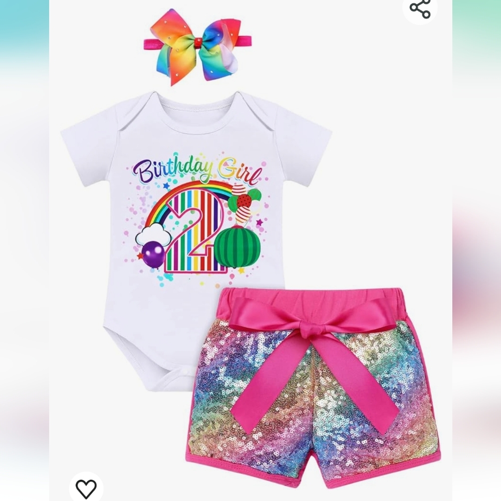 IMEKIS watermelon 2nd birthday party outfit, size 2yr, new with tag